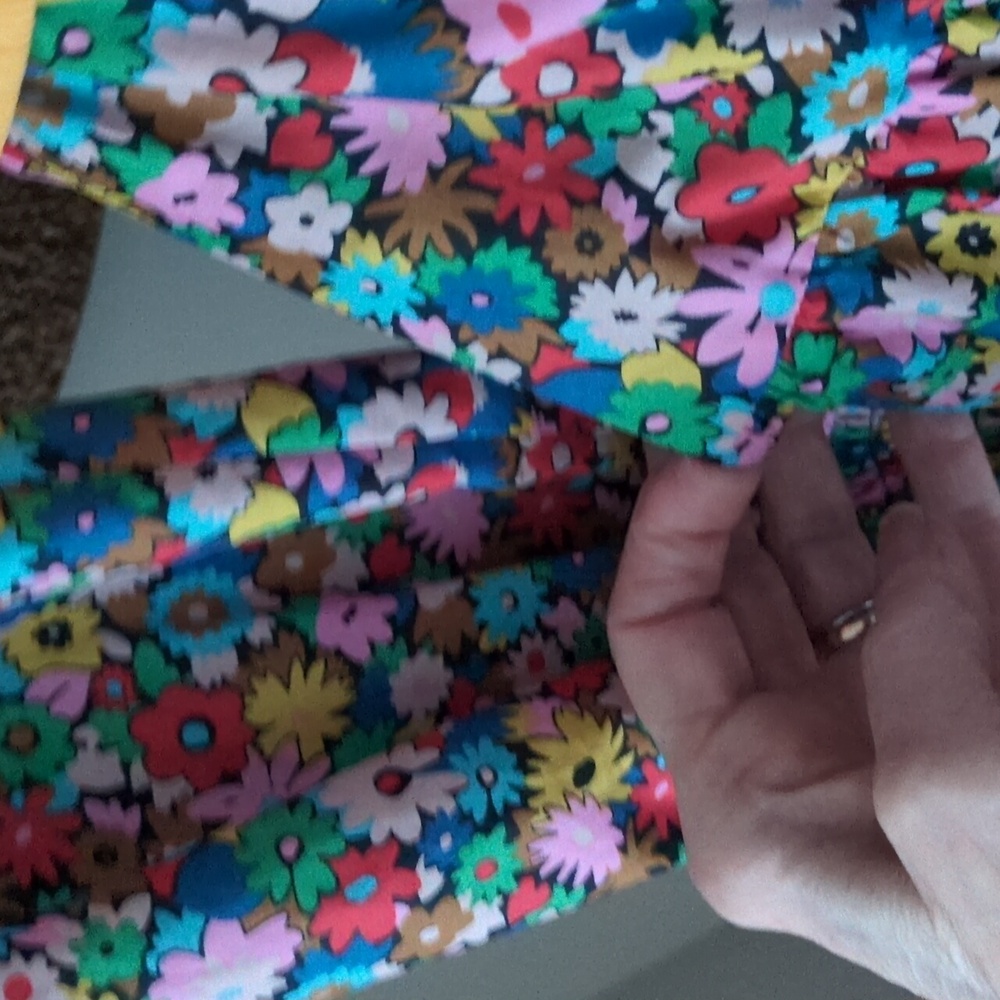 Boden Floral Long Sleeve Dress with Sharp Yellow Belt And Pockets 2P Or 2 - Picture 10 of 14